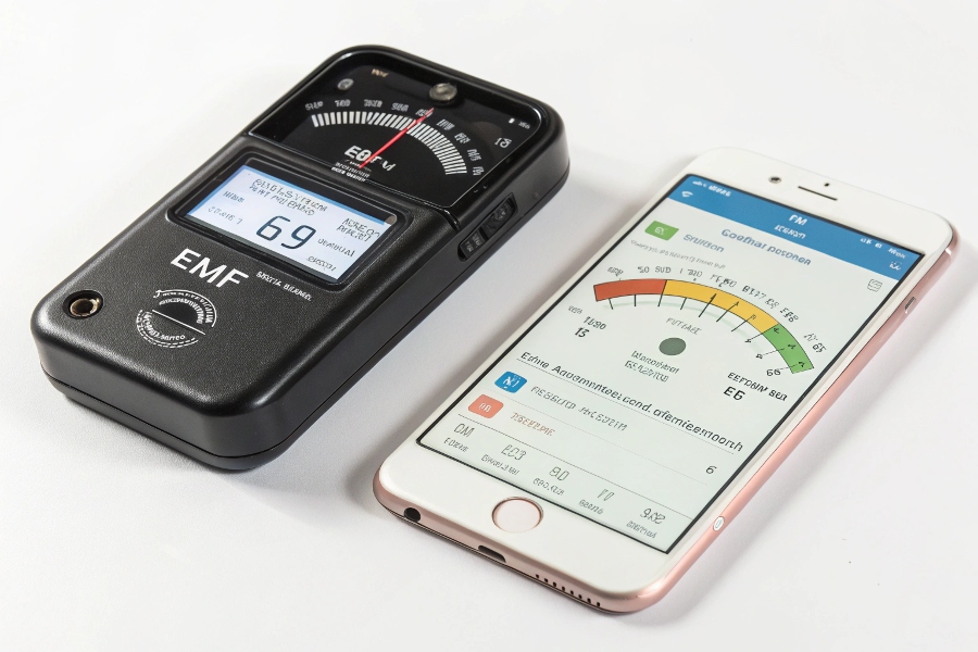 EMF app vs professional meter