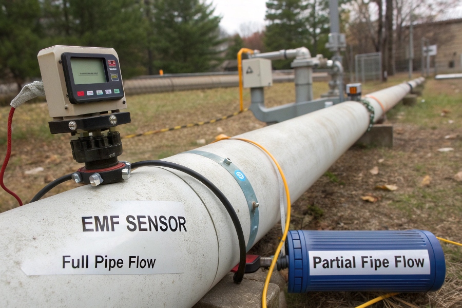 EMF in full vs partial flow