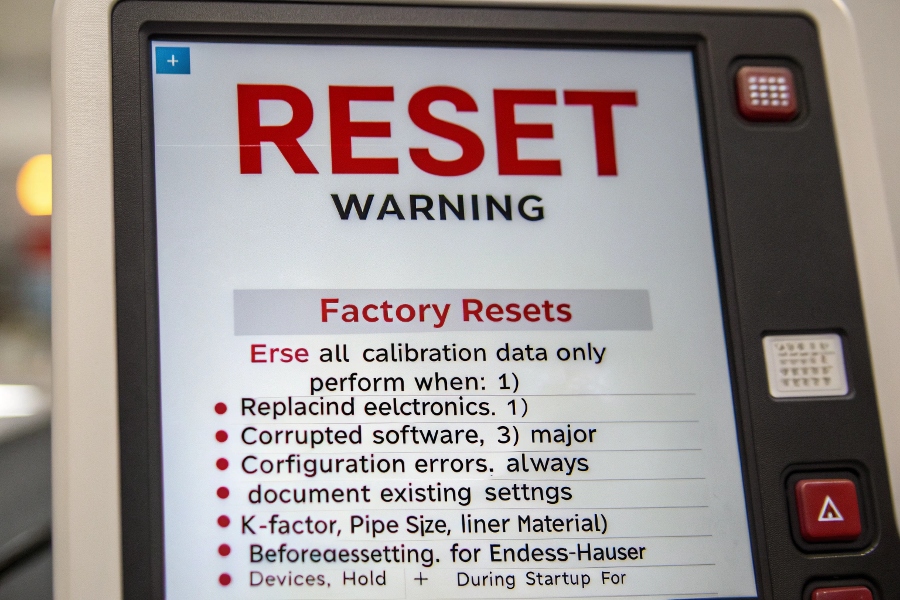 reset warning screen