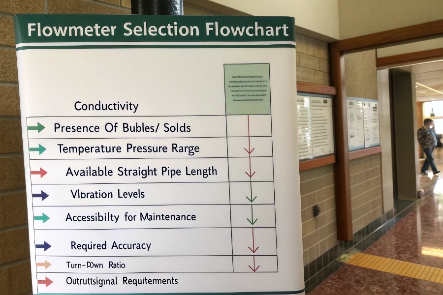 flowmeter selection flowchart