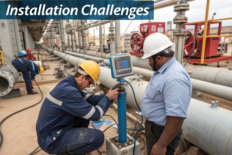 electromagnetic flow meter limitations