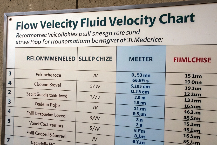 flow velocity chart