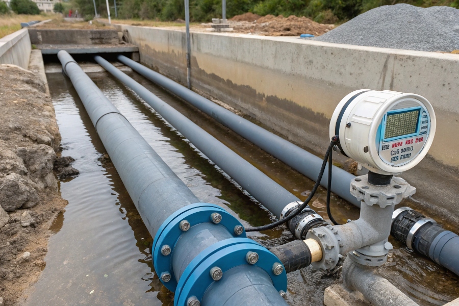 mag meter piping setup