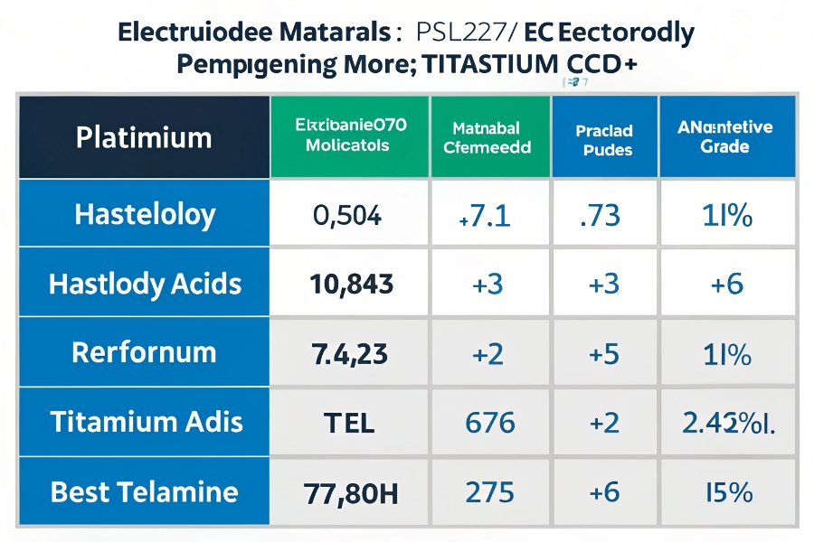electrode materials comparison