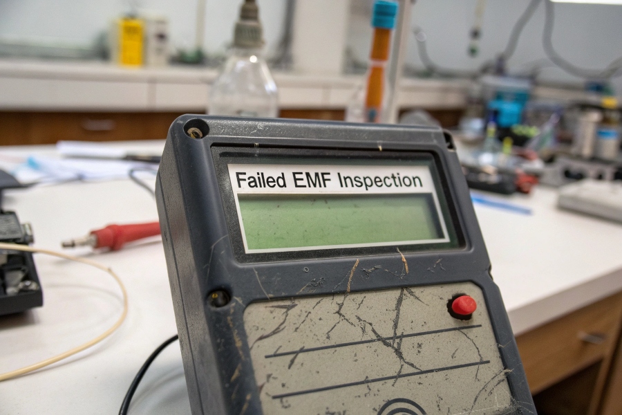damaged EMF meter