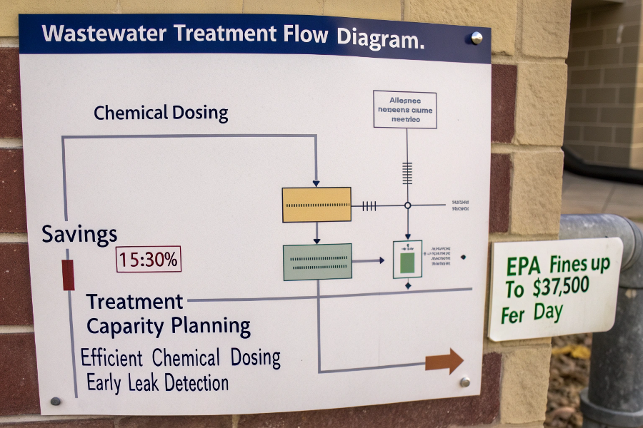 wastewater treatment flow diagram