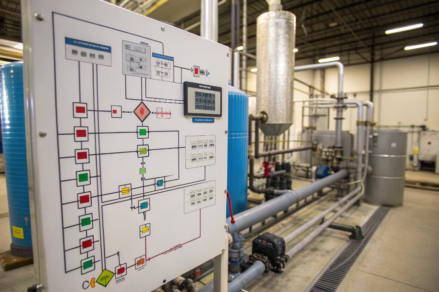 wastewater process flowchart