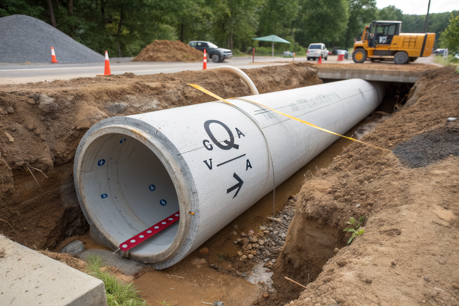 sewer pipe flow diagram