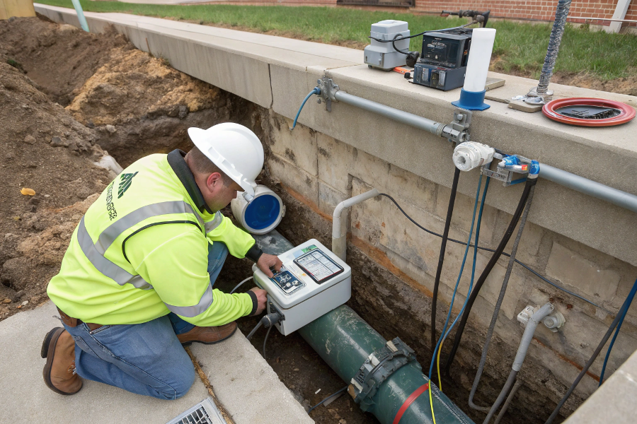 sewer meter installation