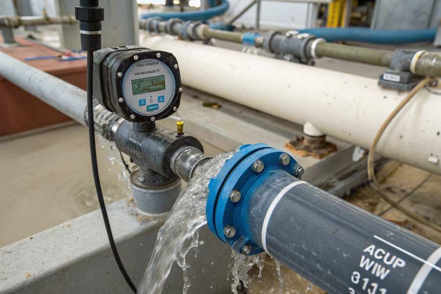 water-in-flowmeter