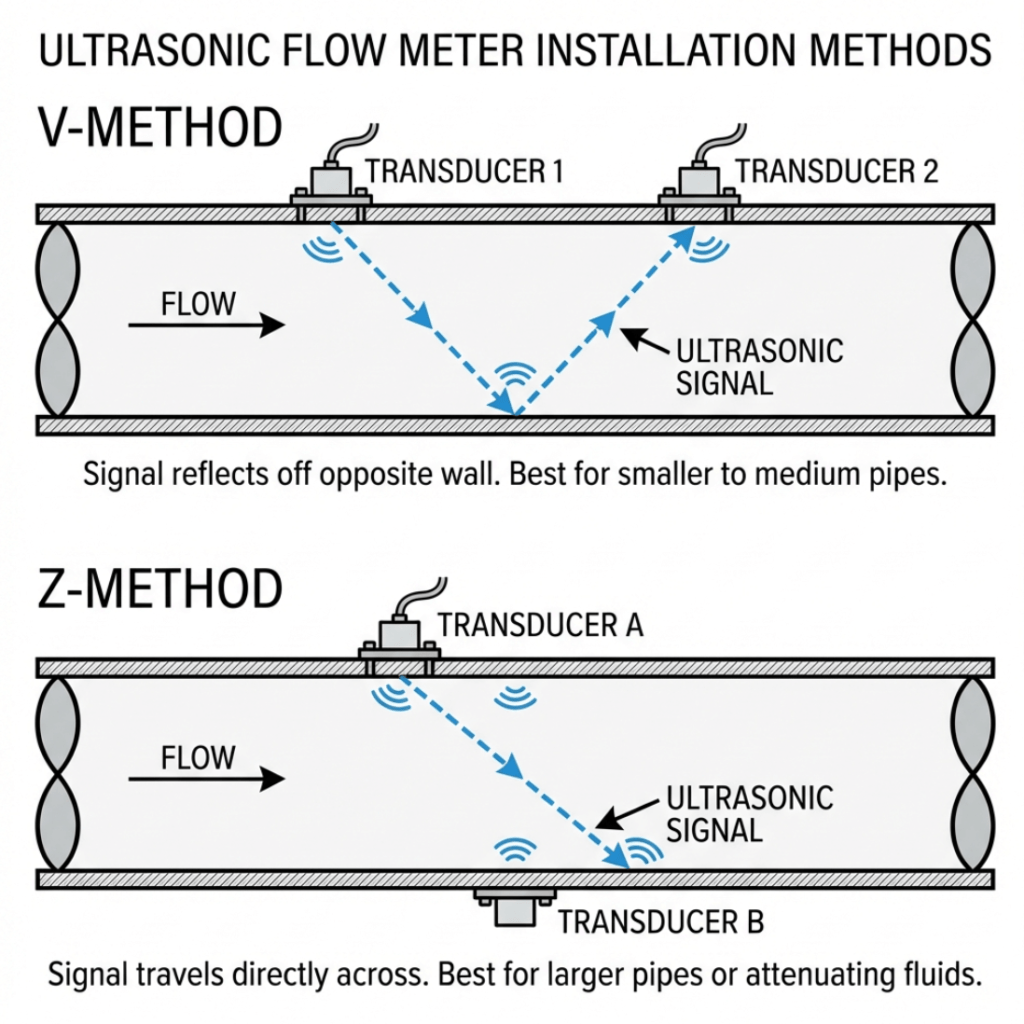 ULTRASONIC FLOW METERINSTALLATION METHODS